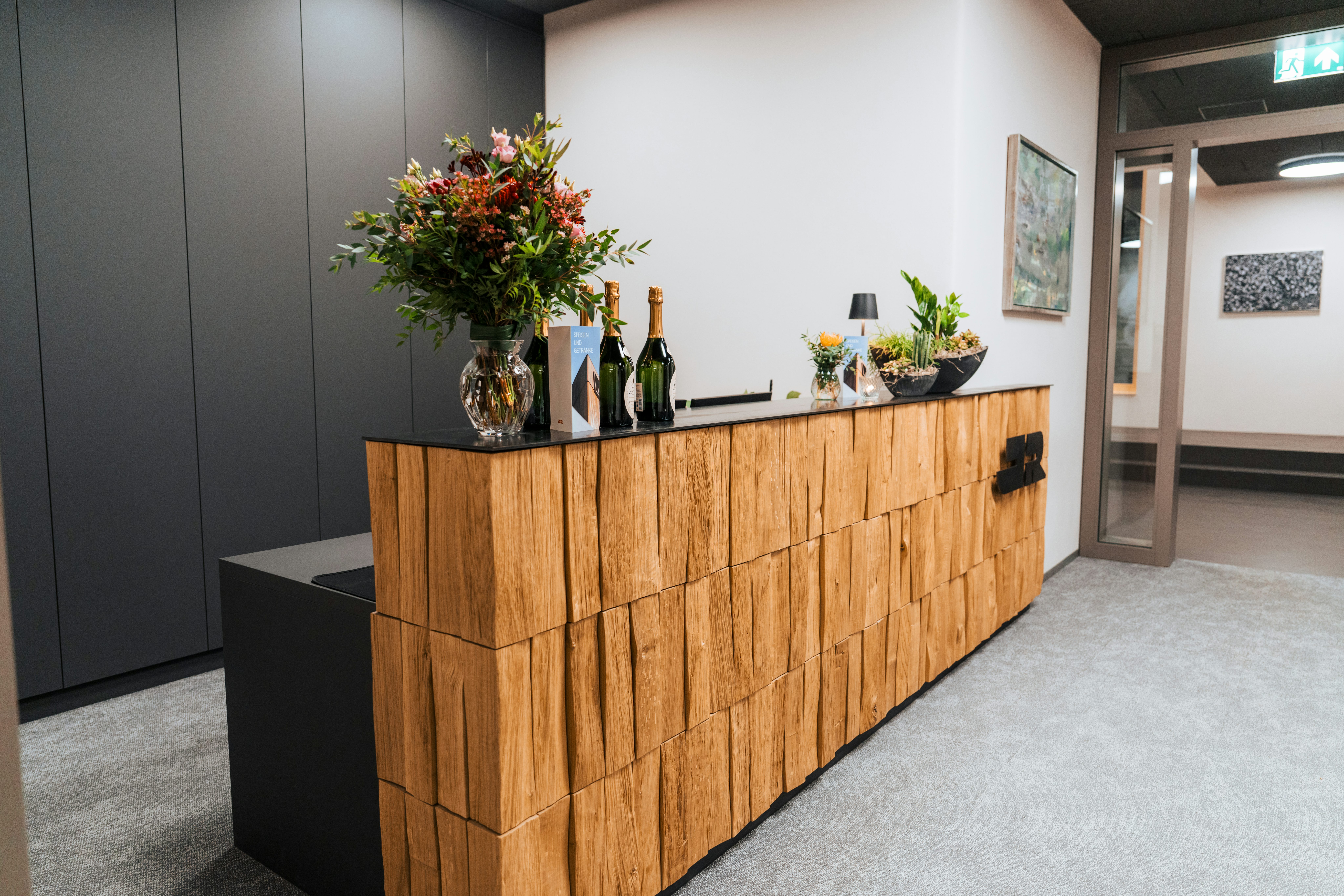 Die neue Theke im Foyer des Gebäudes