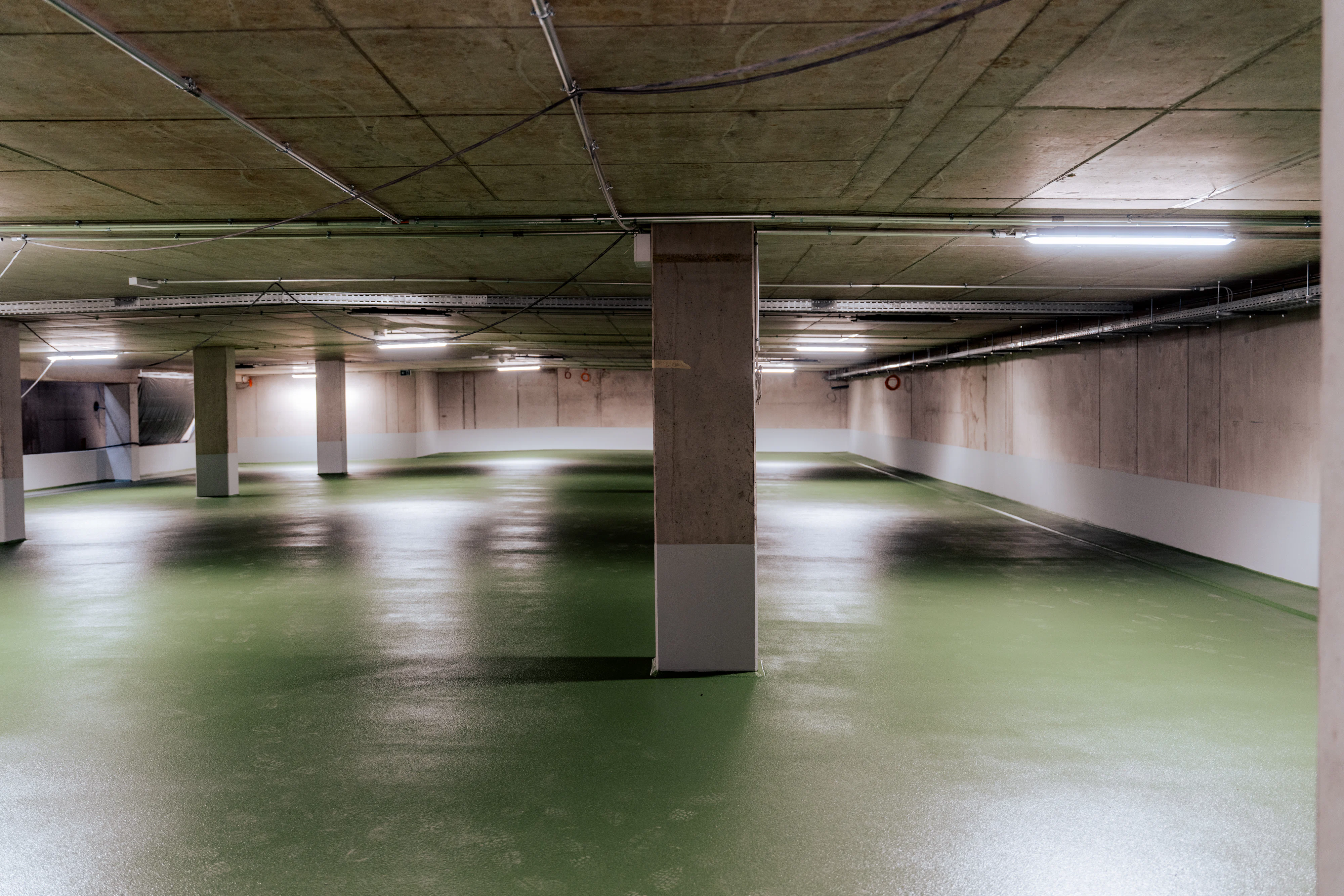 Die Stellfläche in der Parkgarage