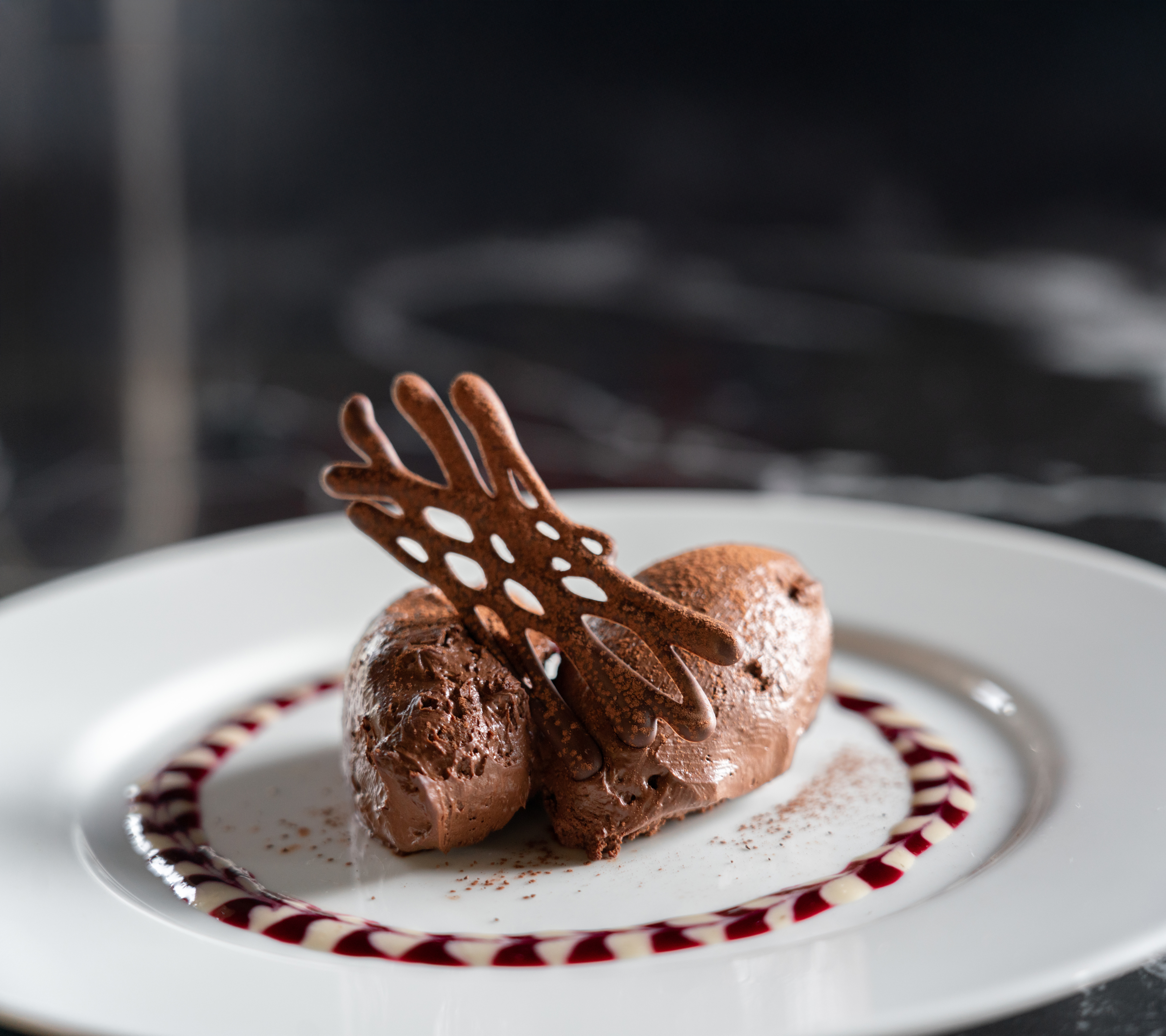 Schoko-Rosinenmousse