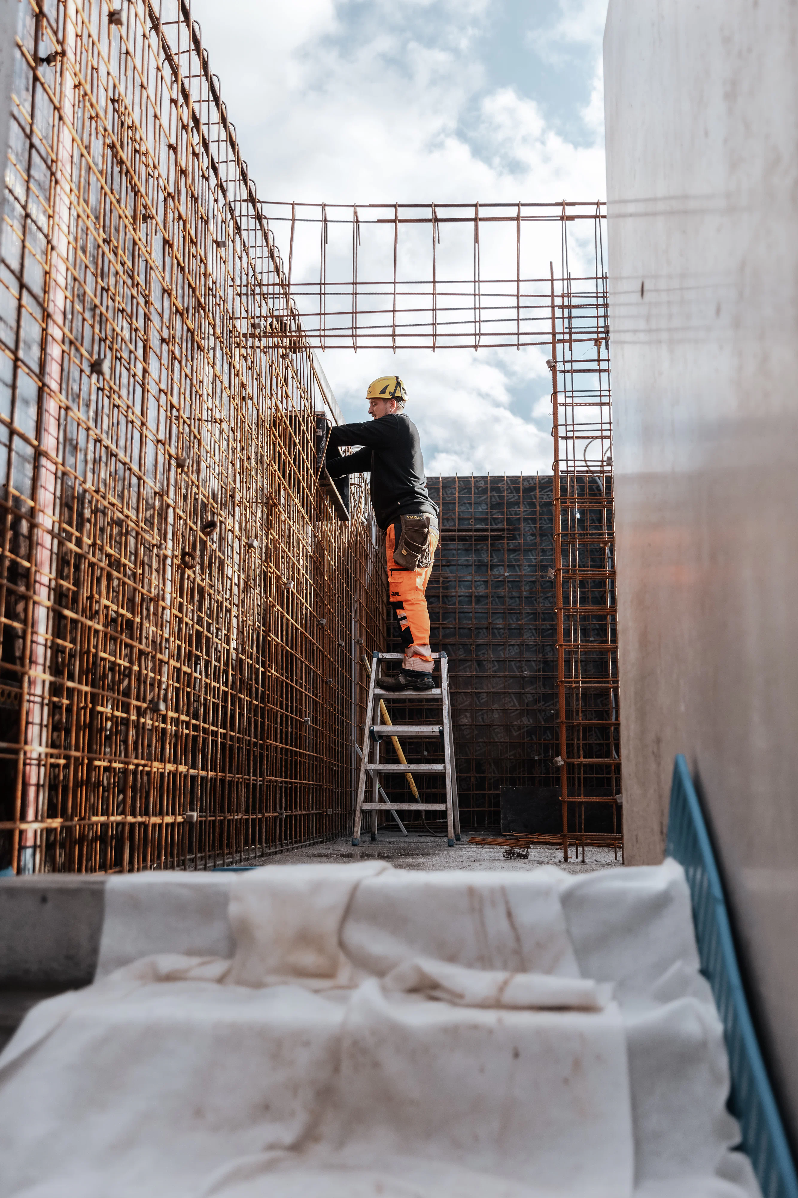 Rädlinger Bauarbeiter auf einer Hochbau-Baustelle