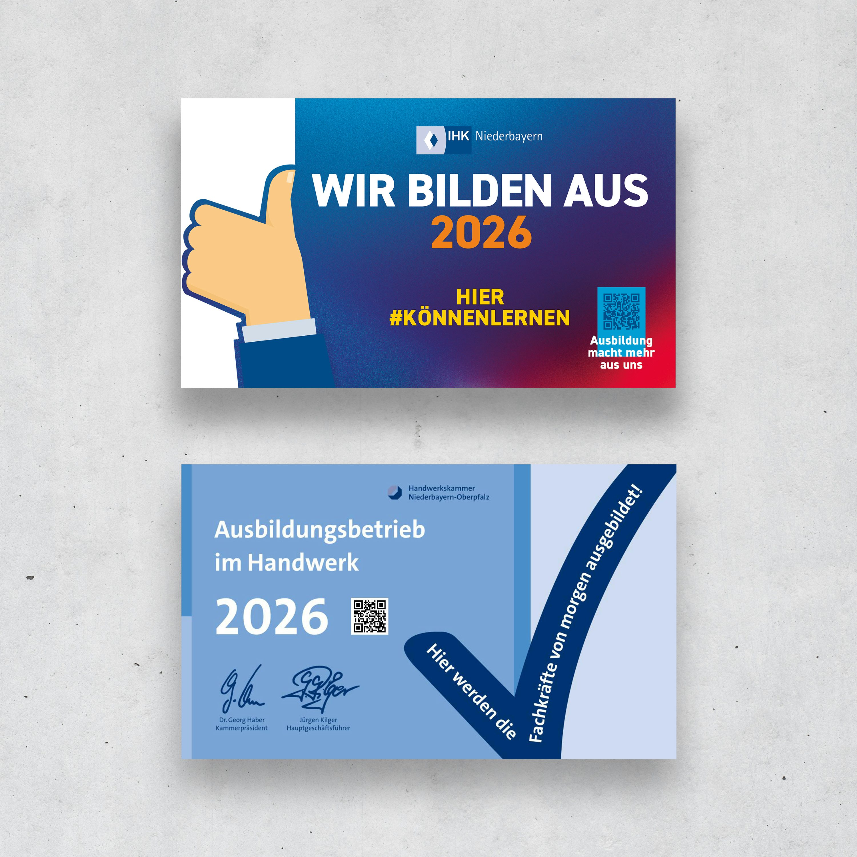 Die offiziellen Siegel der IHK und Handwerkskammer als Ausbildungsbetrieb 2026