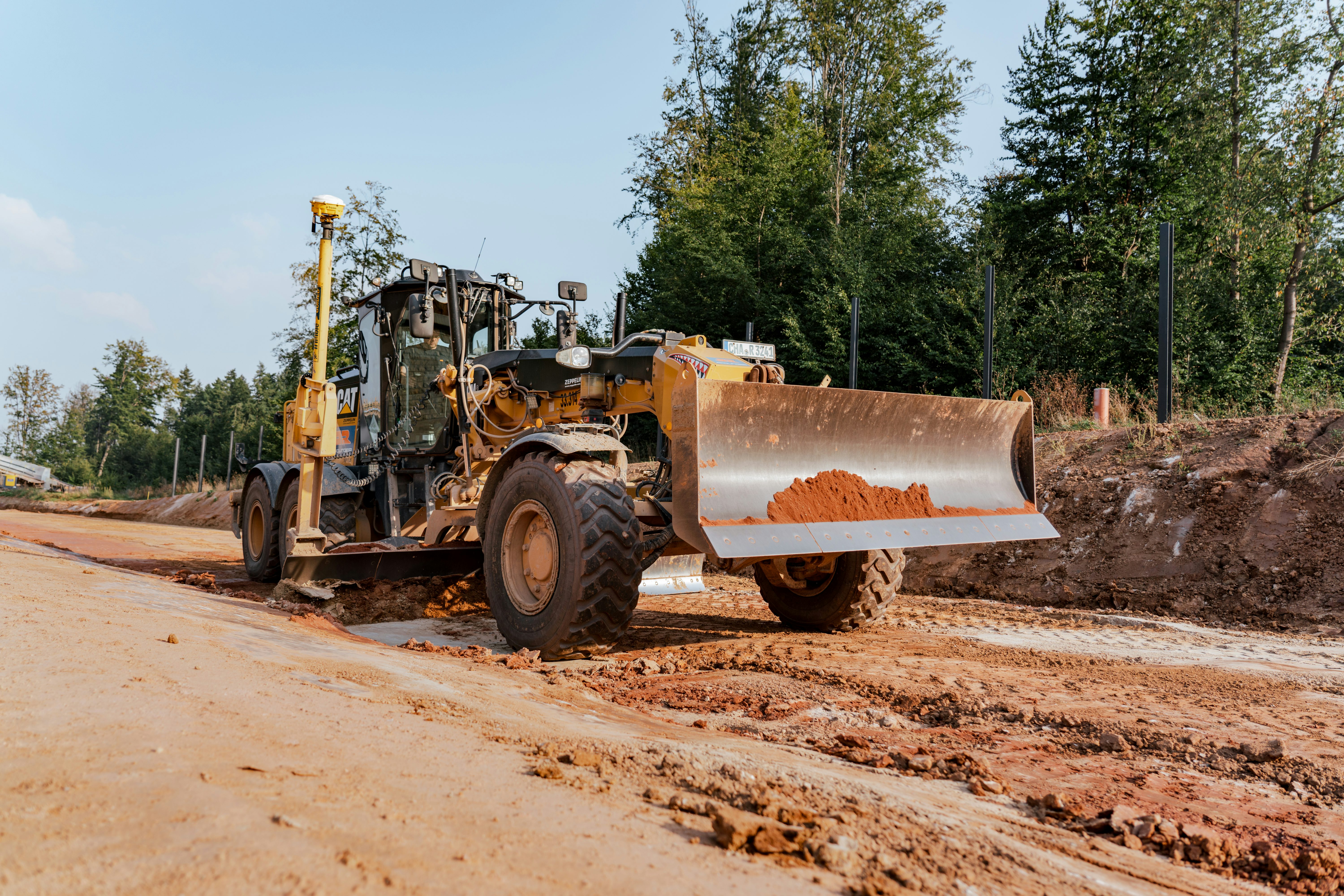 Radlader auf einer Baustelle