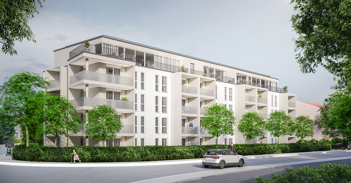 Visualisierung Wohnanlage Uhlandstraße Regensburg