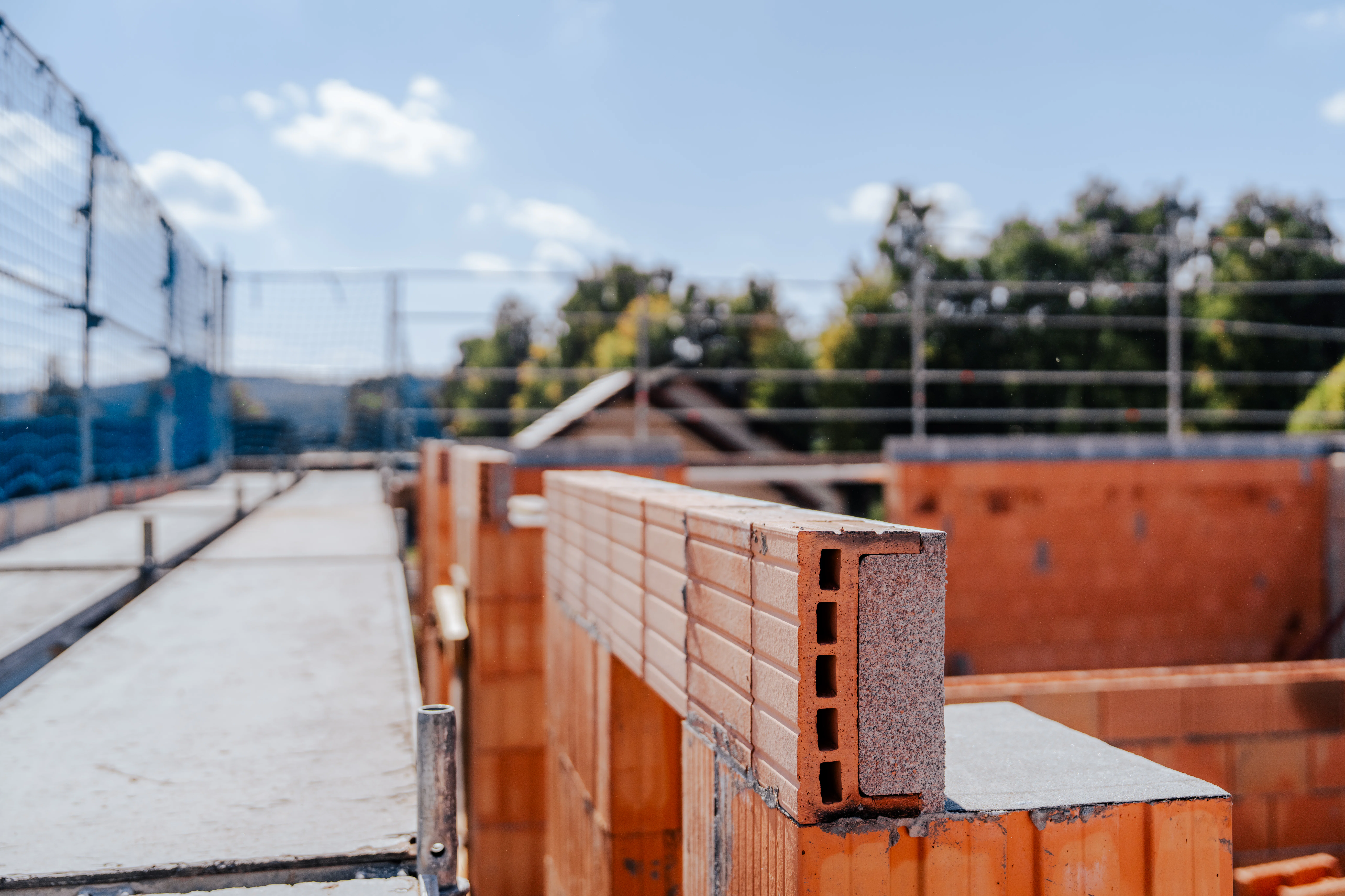 Nahaufnahme der Ziegelsteine