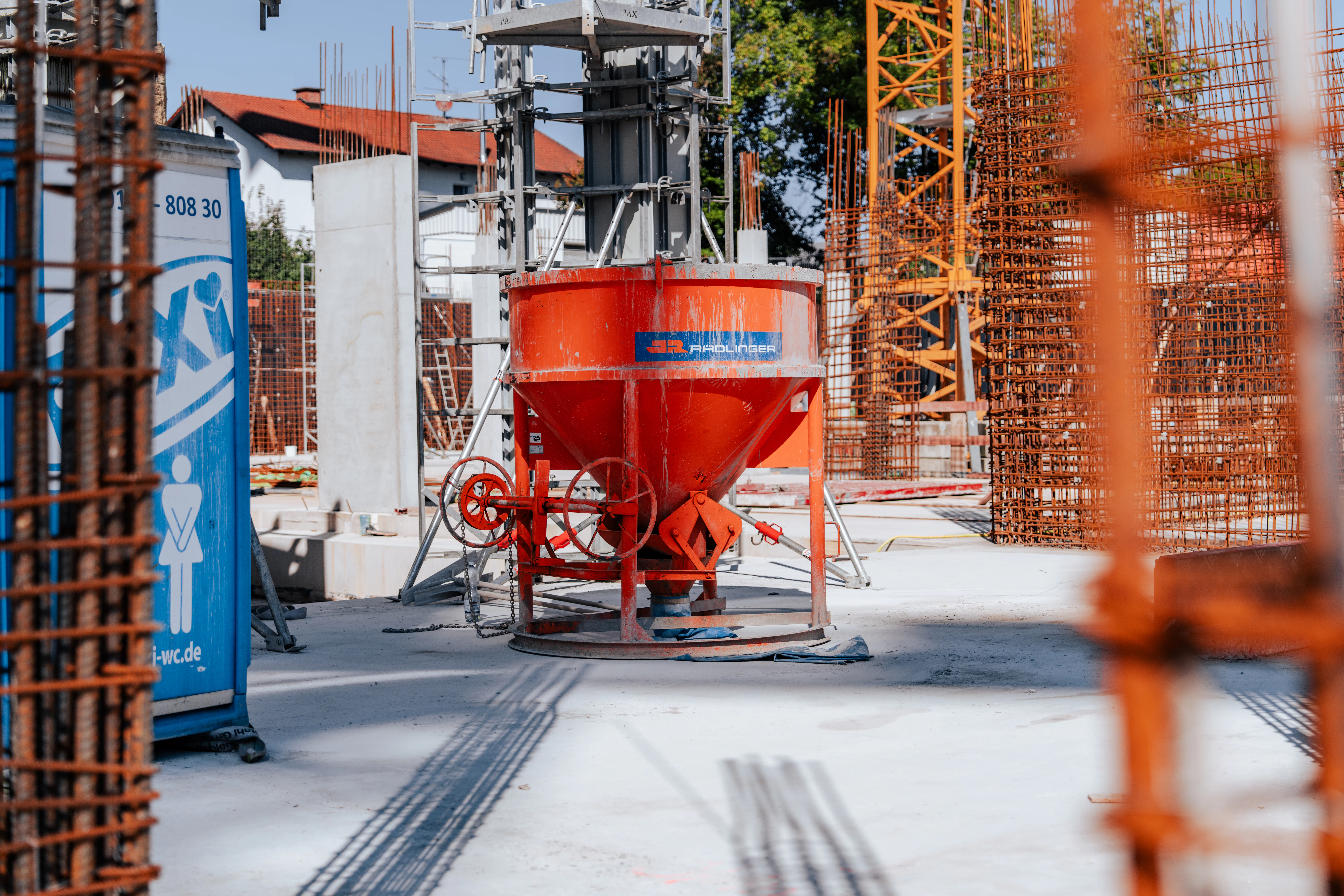 Mobile Mischanlage auf der Baustelle