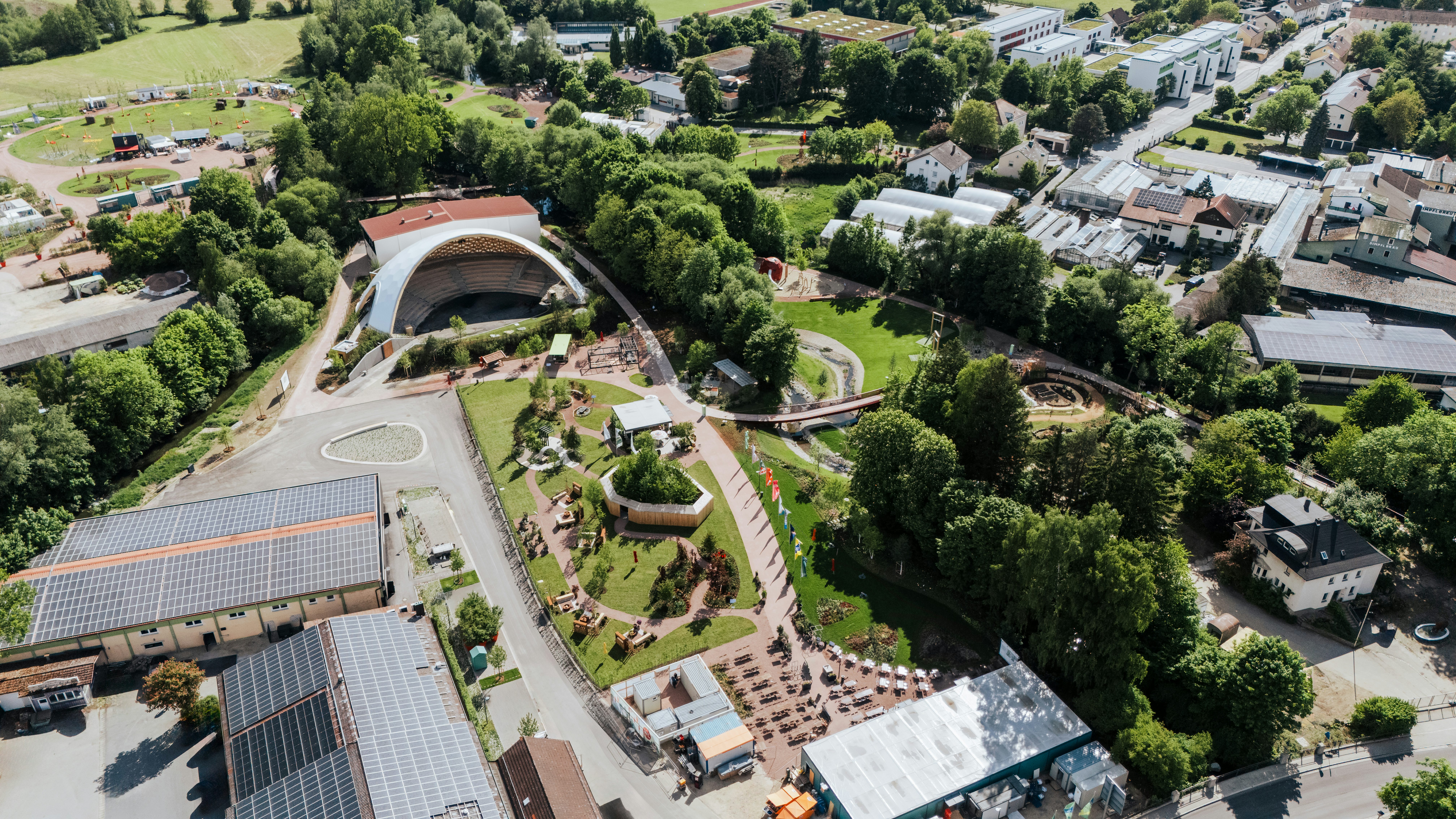 Das Gelände der Landesgartenschau aus der Vogelperspektive