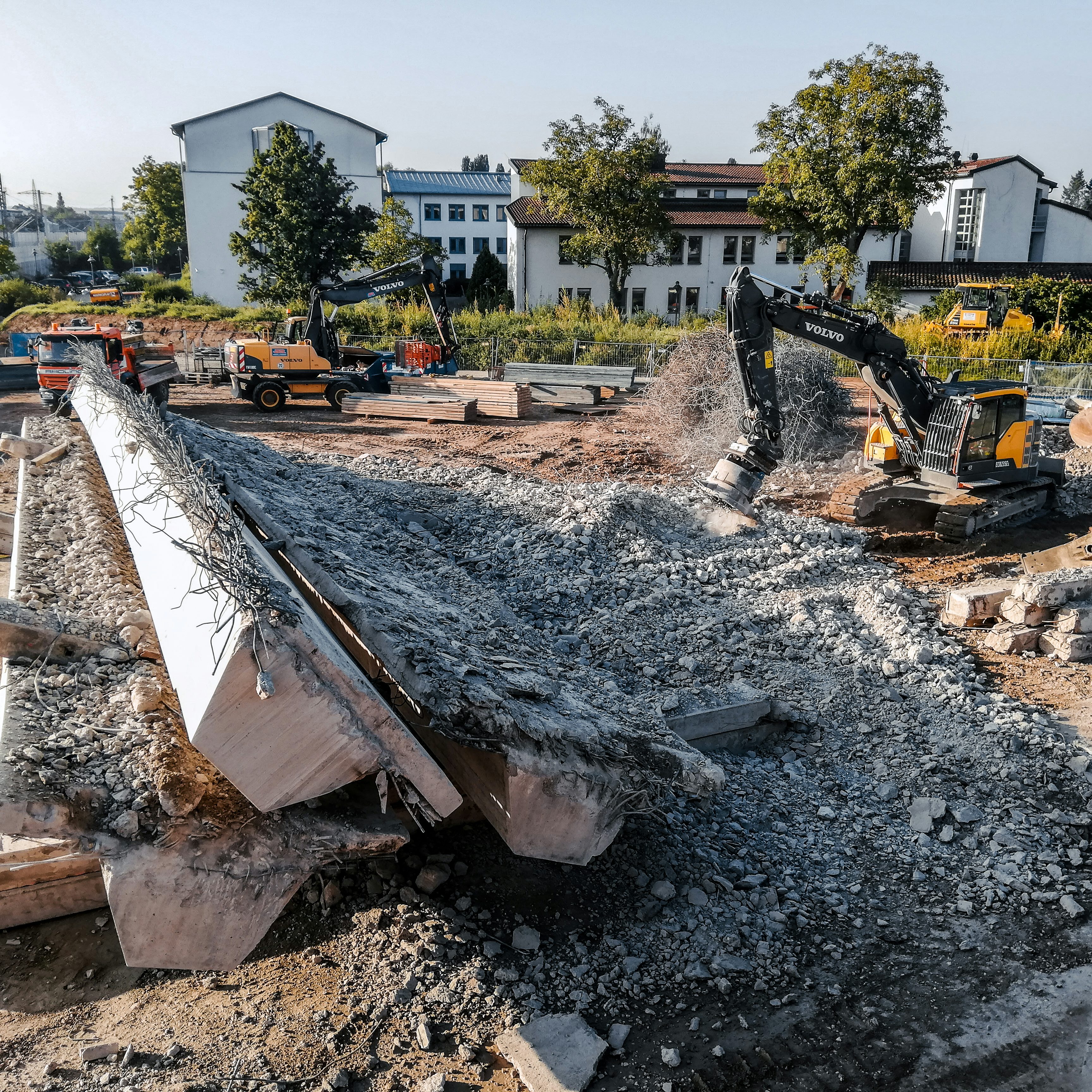 Abbrucharbeiten Piastenbrücke Forchheim