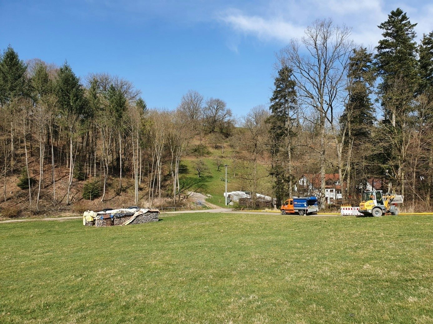 Baustelle Steilhangspülbohrung bei Waldenbuch