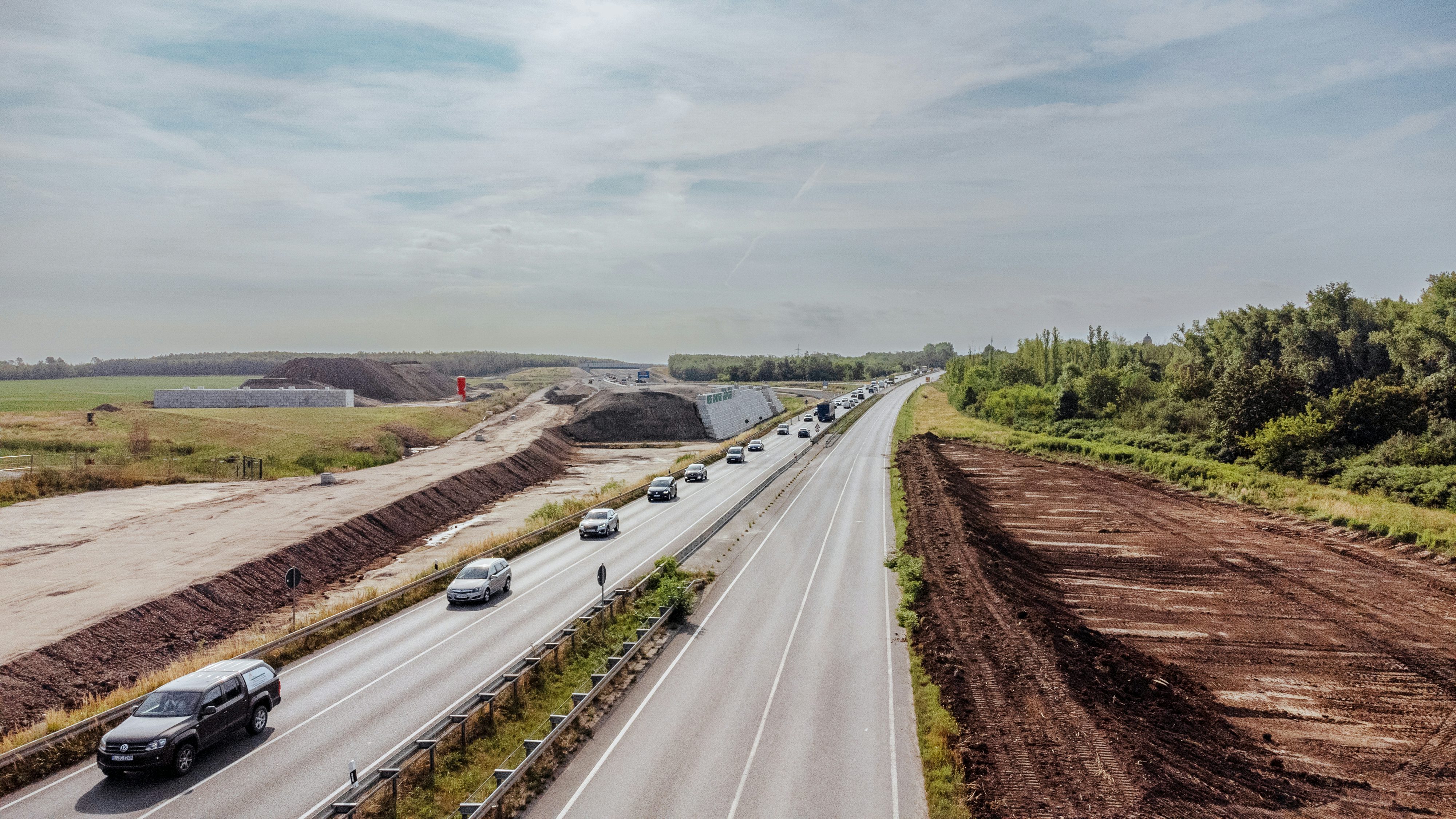 Neubau A72 Rötha: Erdbau