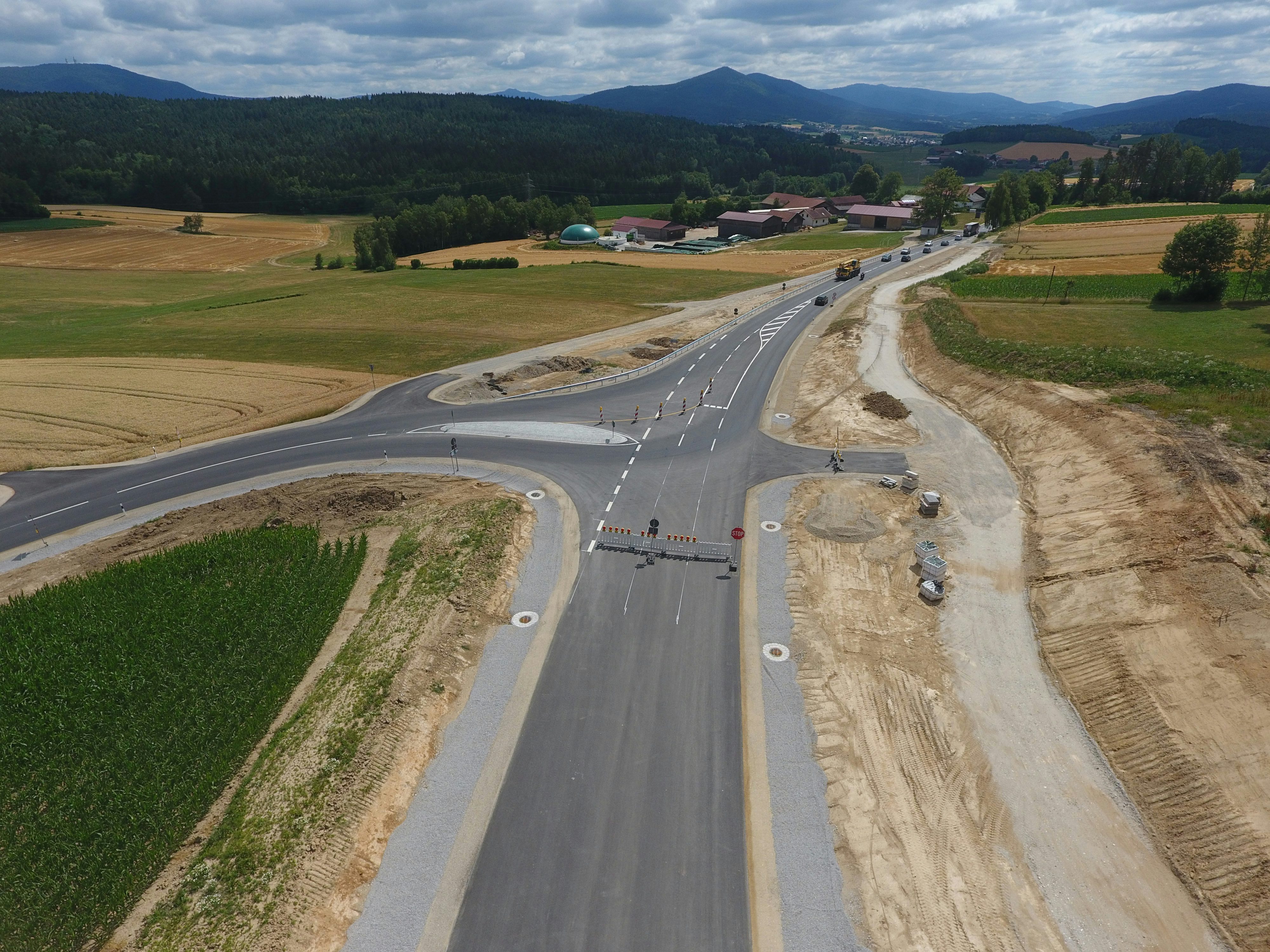 Luftaufnahme Ortsumgehung Lederdorn