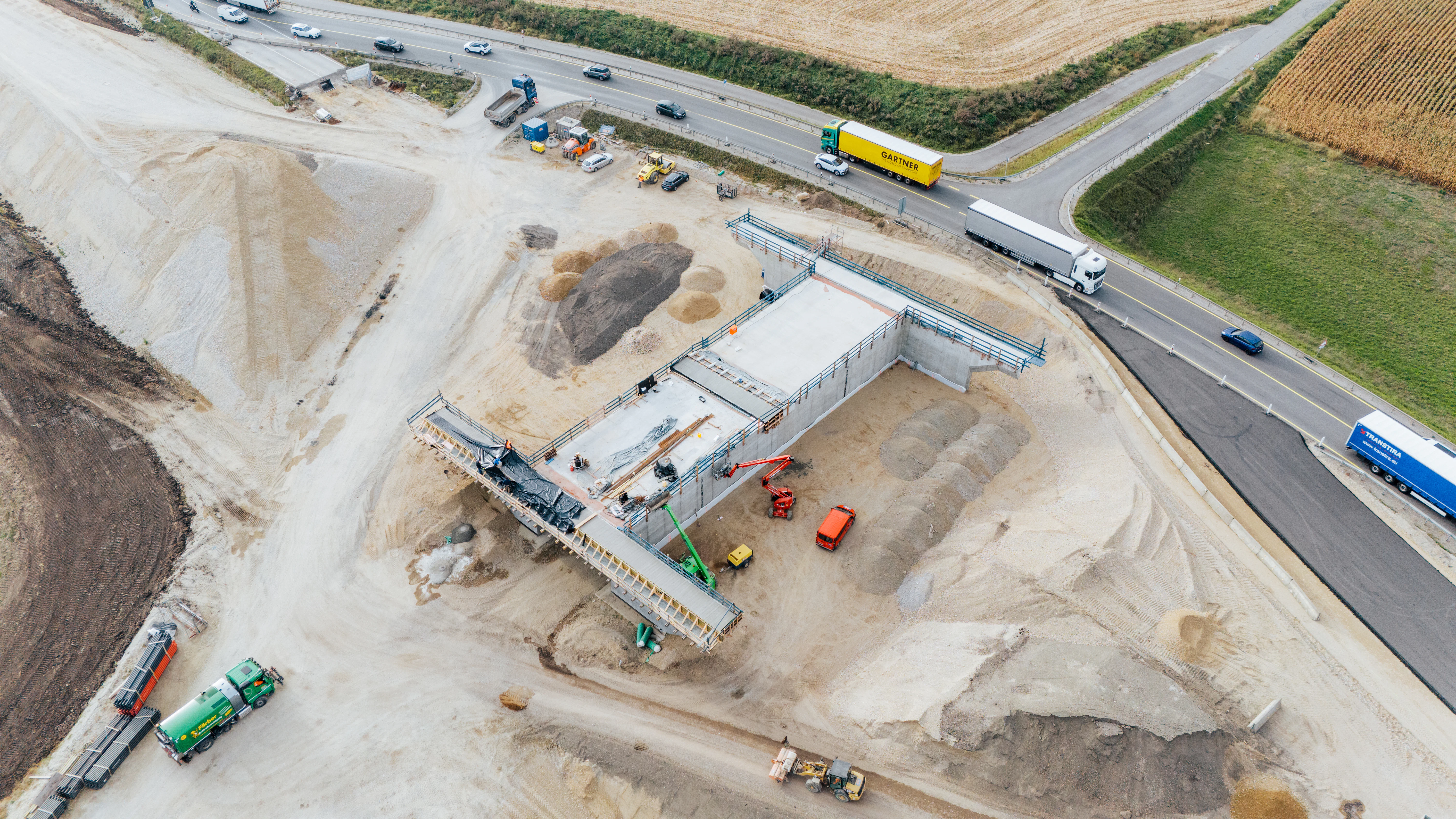 Vierspuriger Ausbau der A94, Malching-Pocking: Baustelle Autobahnbrücke