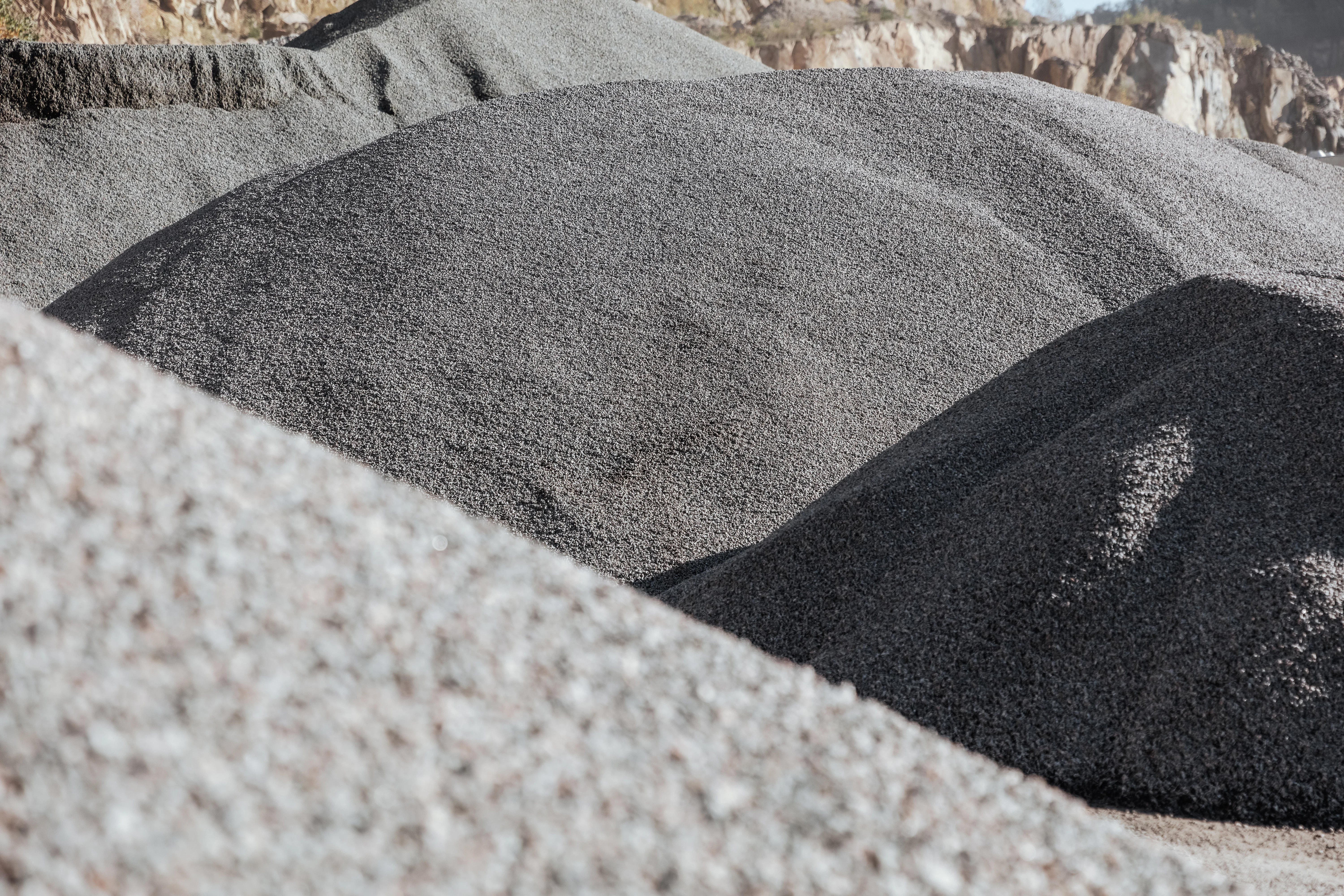 Mineralbaustoffe bei Rädlinger: Detailaufnahme von Kies