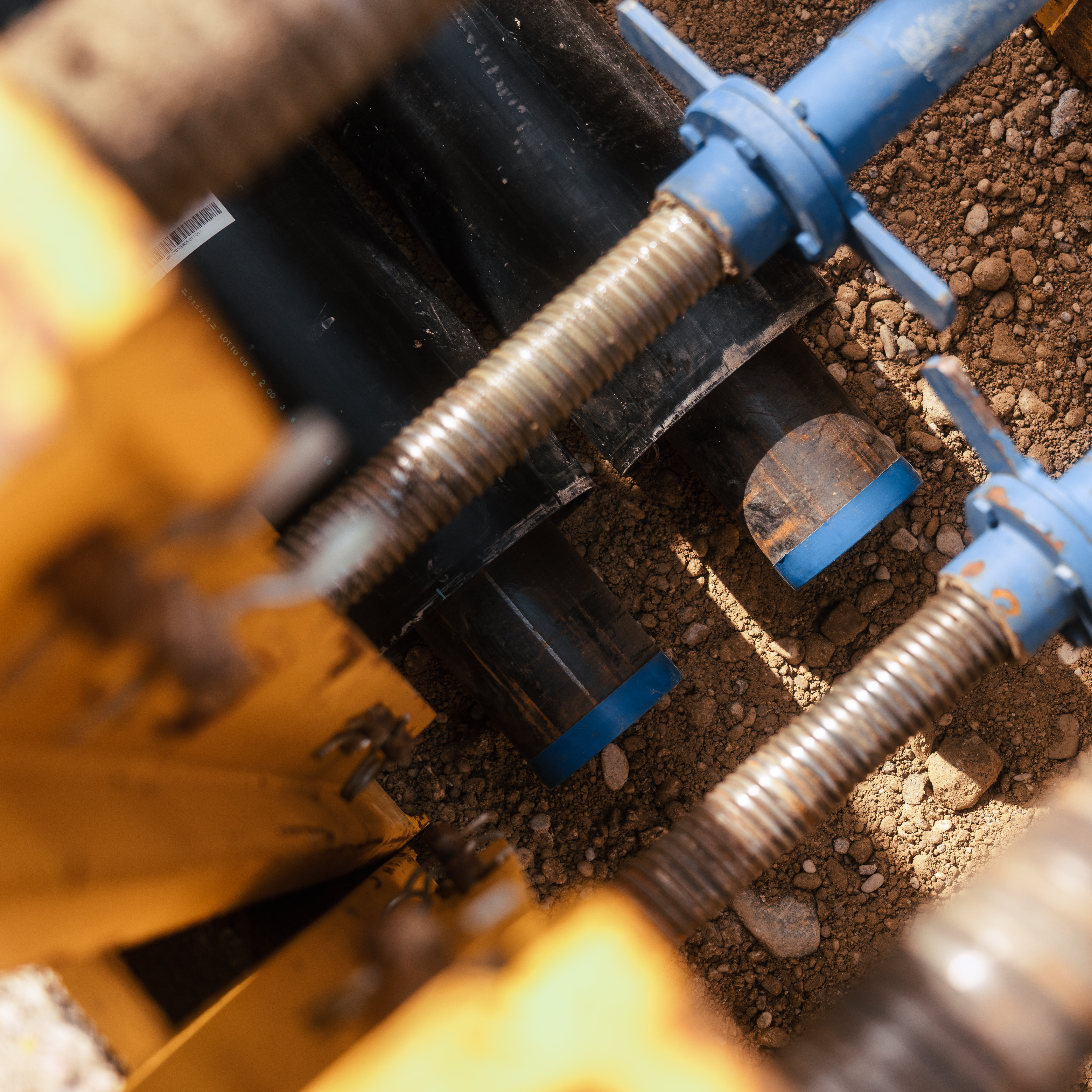 Detailaufnahme einer Wasserleitung