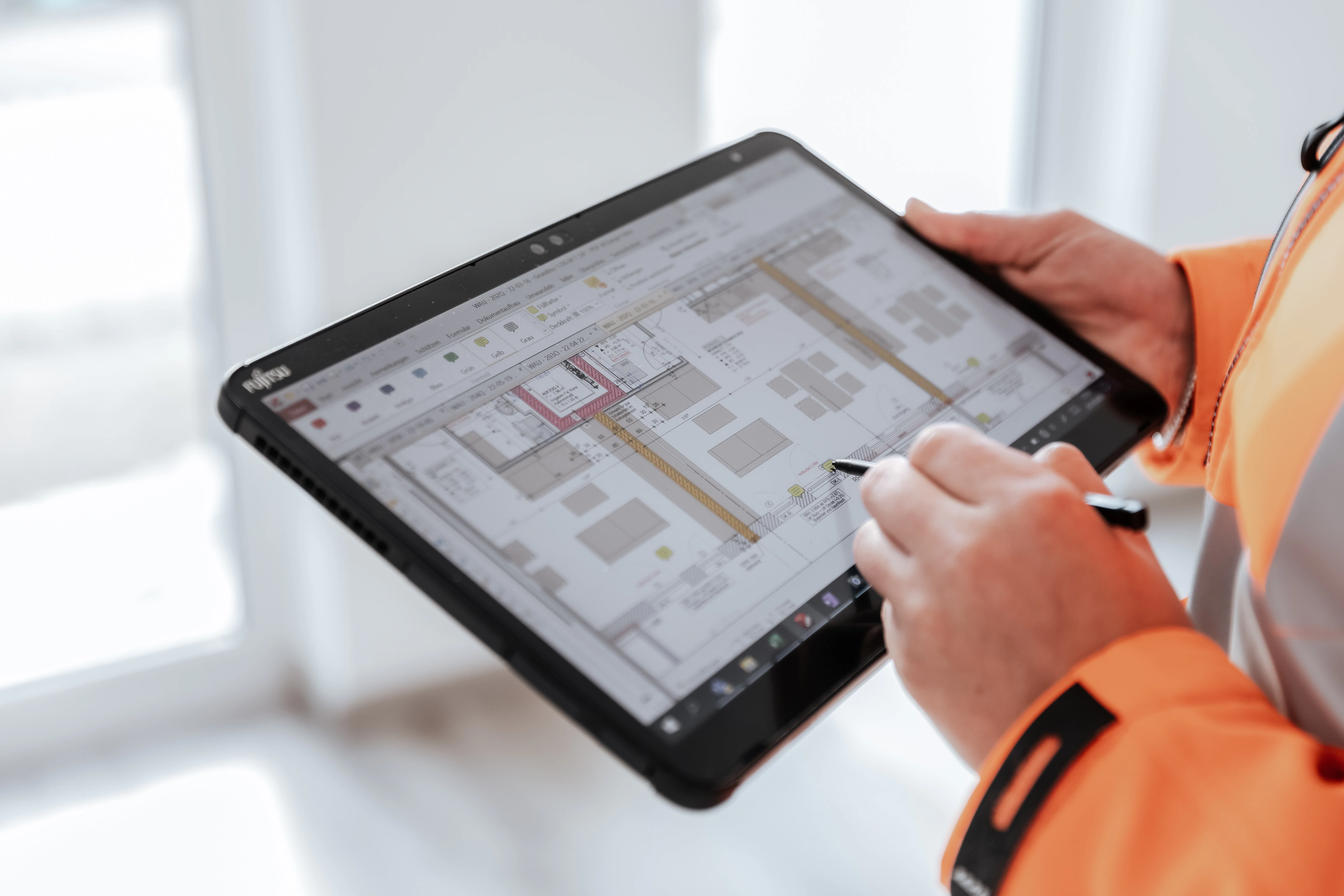 Detailaufnahme der JR Baucontrol zum Thema Digitalisierung in Regensburg