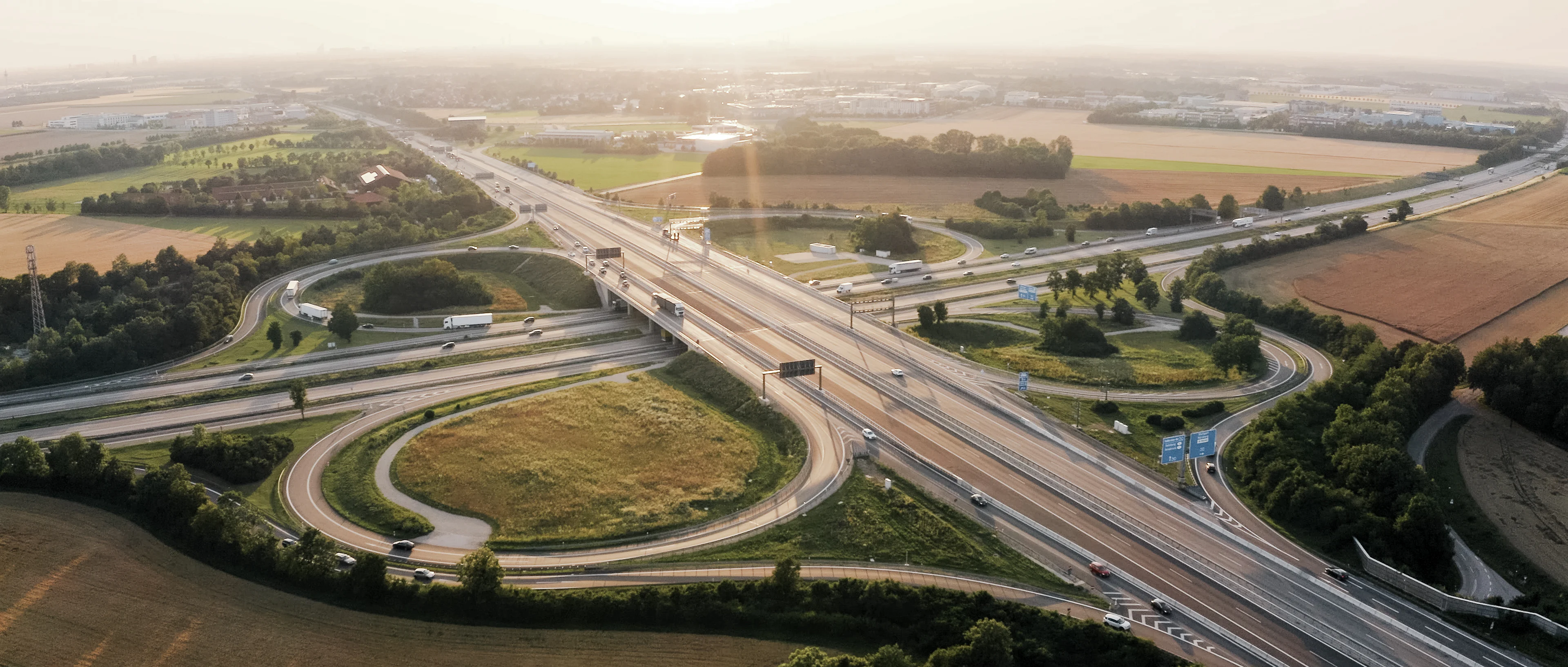 Autobahnnetz von oben